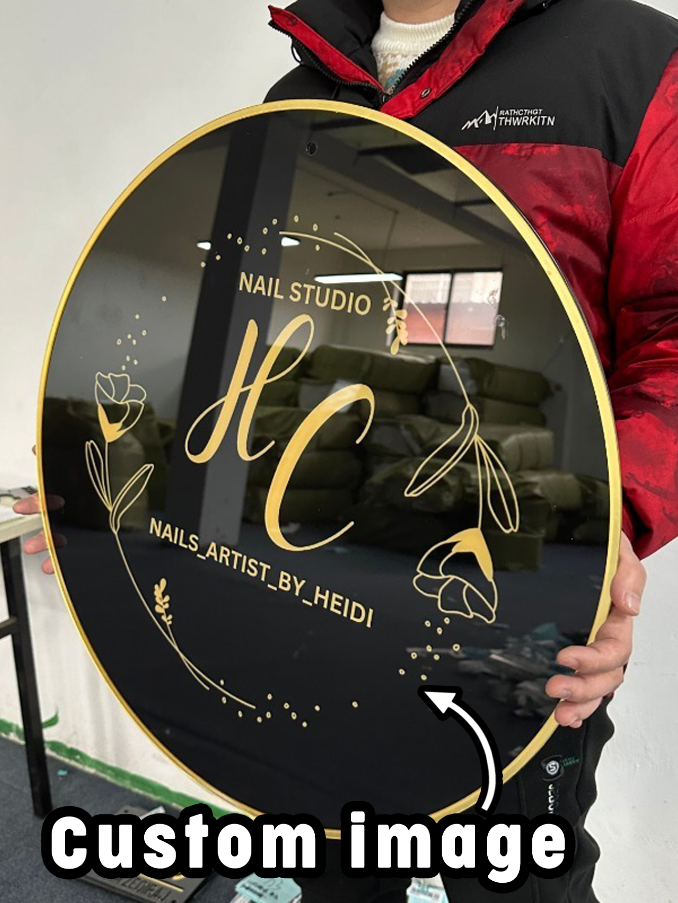 Customized Circular Acrylic Doorplate Logo